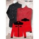Chemise bi-color  noire et rouge